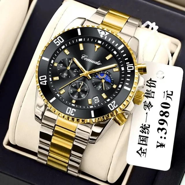 Men Watch Top Brand Luxury Sport Quartz Mens Watches Full Steel Chronograph Wristwatch Men Relogio Mascul S4290492