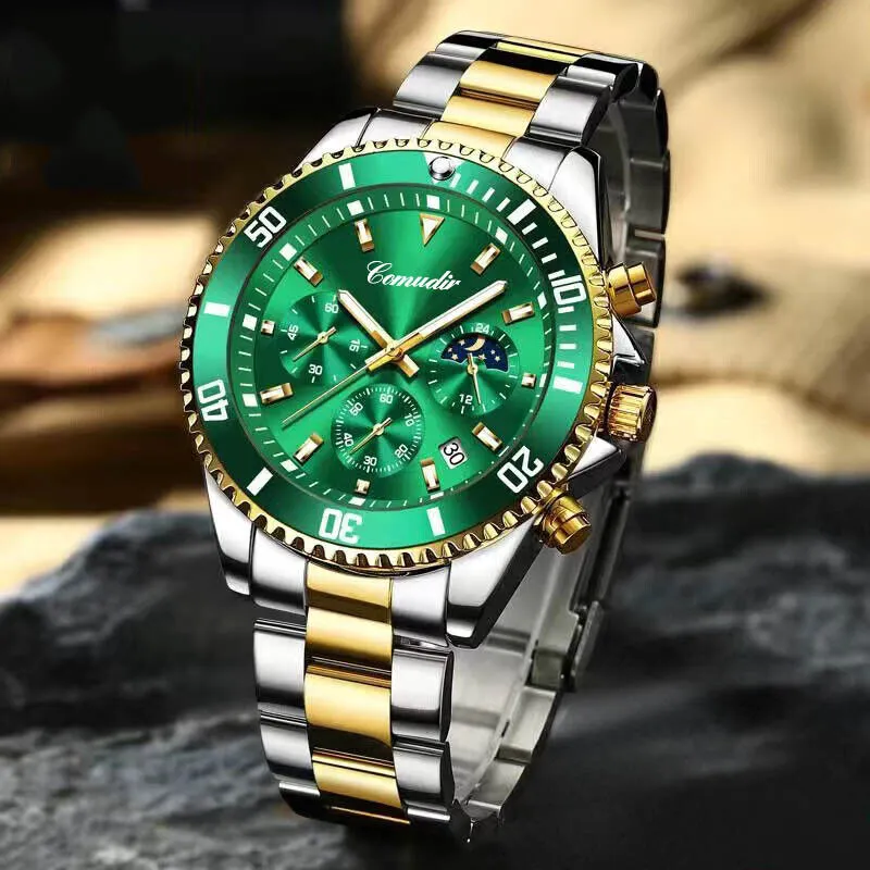 Men Watch Top Brand Luxury Sport Quartz Mens Watches Full Steel Chronograph Wristwatch Men Relogio Mascul S4290492