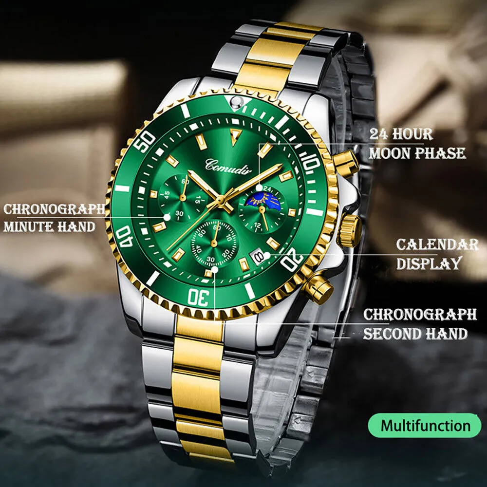 Men Watch Top Brand Luxury Sport Quartz Mens Watches Full Steel Chronograph Wristwatch Men Relogio Mascul S4290492