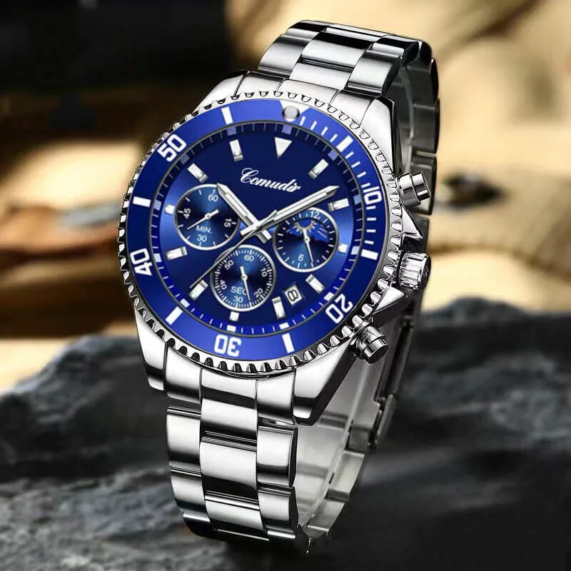 Men Watch Top Brand Luxury Sport Quartz Mens Watches Full Steel Chronograph Wristwatch Men Relogio Mascul S4290492