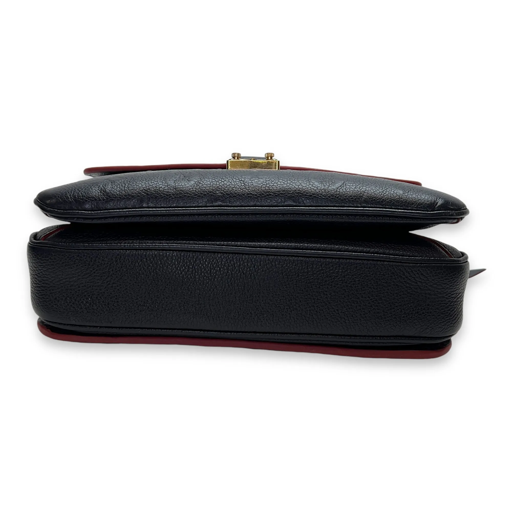 Metis Pochette Blue Crossbody Bag in Monogram Empreinte Leather, Gold hardware