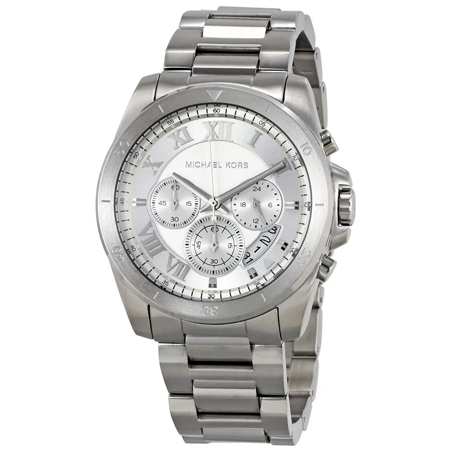 Michael Kors Brecken Silver Dial Men's Chronograph Watch MK8562