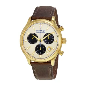 Movado Heritage Chronograph Parchment Dial Men's Watch 3650007