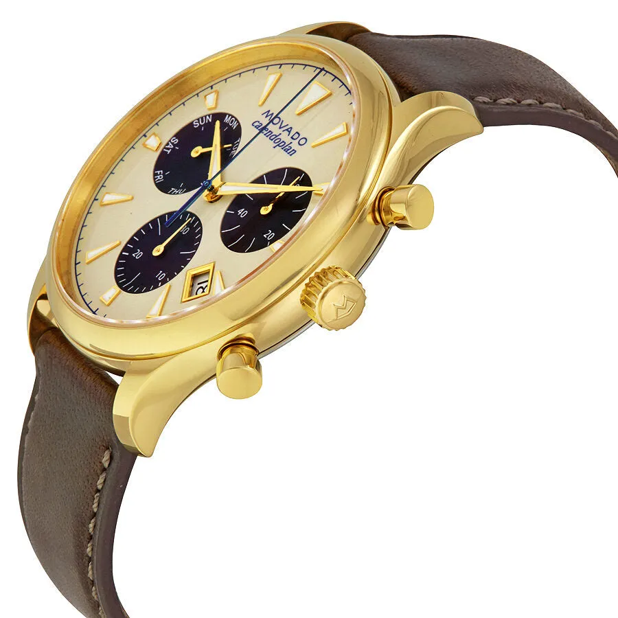 Movado Heritage Chronograph Parchment Dial Men's Watch 3650007