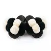 New arrival high quality plush flip flops women summer fluffy slides faux fur slippers