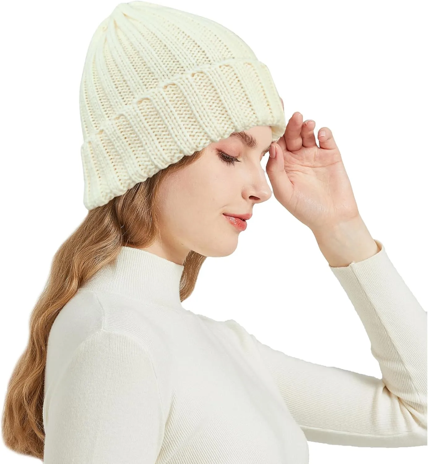 NPQQUAN Thick Warm Winter Hats for Women Knit Beanie Hat Skull Cap Beanies for Men Women
