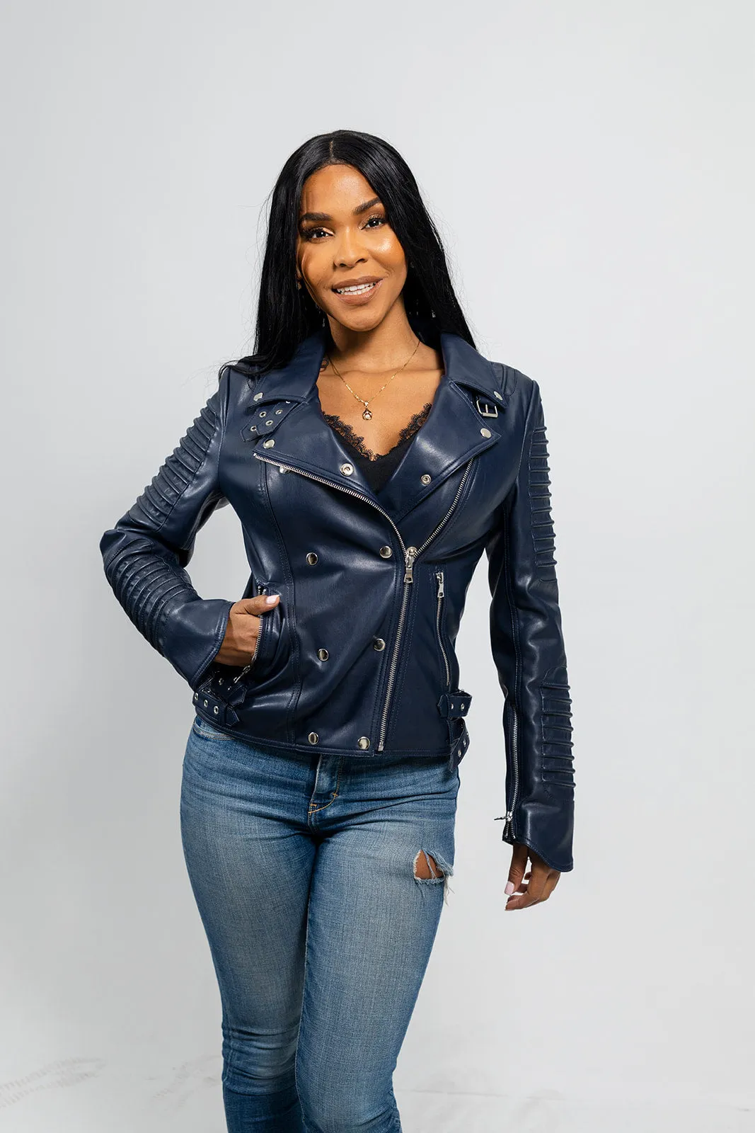 Paris Women's Vegan Faux Leather Jacket