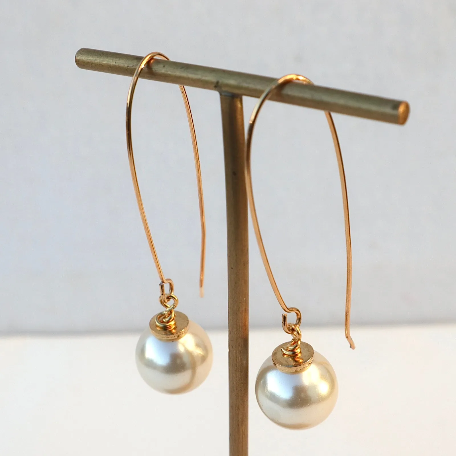 Pearl and Gold Earrings