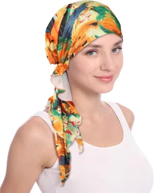 Pre Tied Chemo Head Scarf for Women - Slip On Bandana Headwrap Caps Cancer Turban Sleep Hair Cover Hat