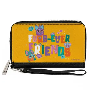 PU Zip Around Wallet Rectangle - Furby FURB-EVER FRIENDS Group Pose Orange/Multi Color