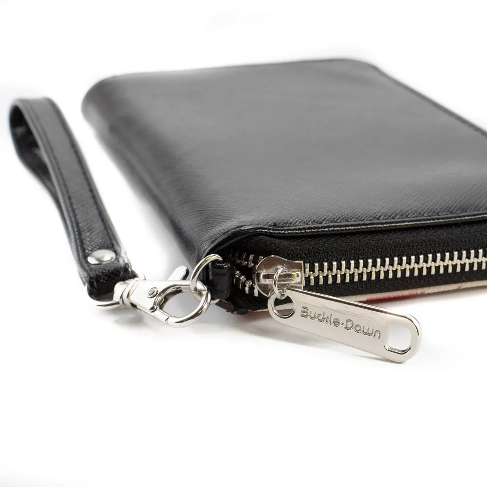 PU Zip Around Wallet Rectangle - Scribble Zarape Fade Brown/Multi Color