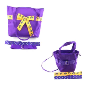 Purple Canvas Bag with Strap Selections