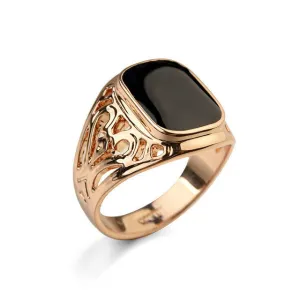Real Italina 18KRGP Yellow Gold White Gold Plated Luxury Brand Vintage Rings for men wedding