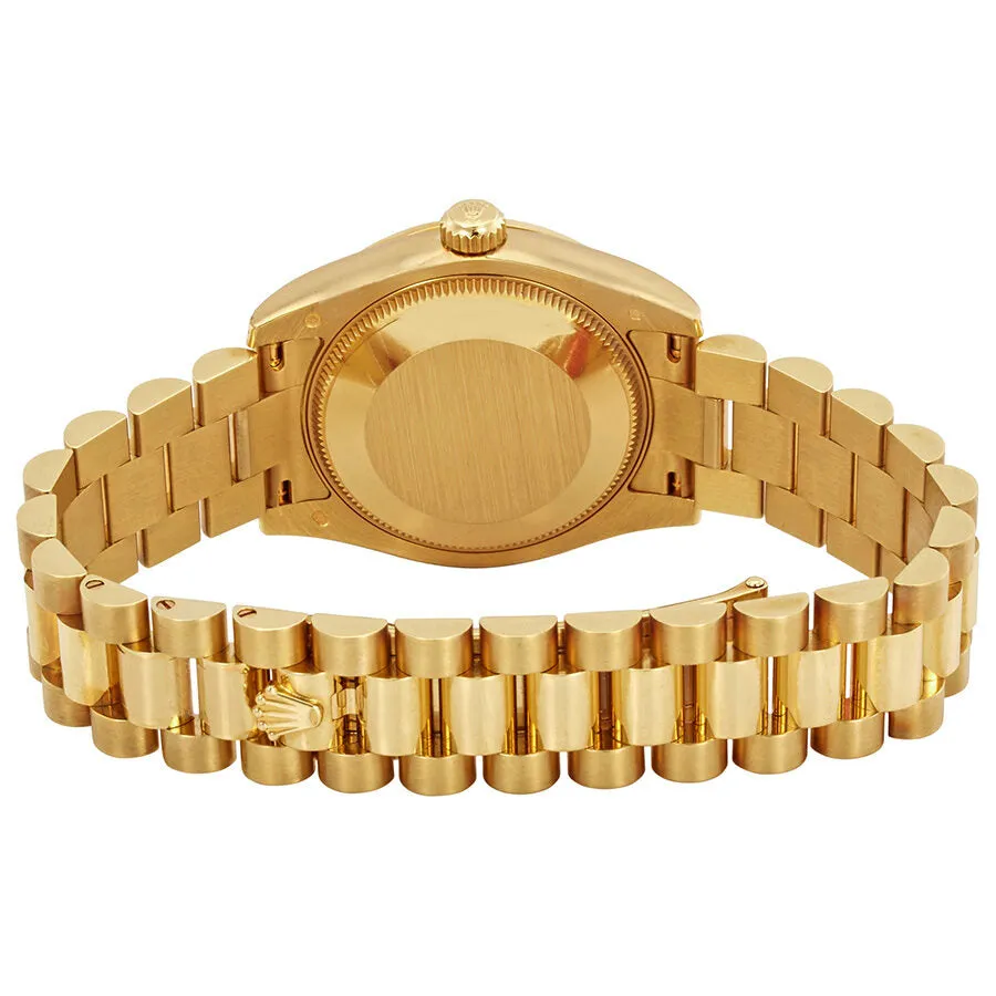 Rolex Datejust Silver Diamond Dial Automatic Ladies 18kt Yellow Gold President Watch 178278SRDP