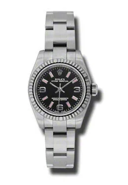 Rolex Lady Oyster Perpetual 26 Black Dial Stainless Steel Oyster Bracelet Automatic Watch 176234BKAPSO