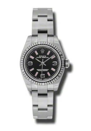 Rolex Lady Oyster Perpetual 26 Black Dial Stainless Steel Oyster Bracelet Automatic Watch 176234BKAPSO
