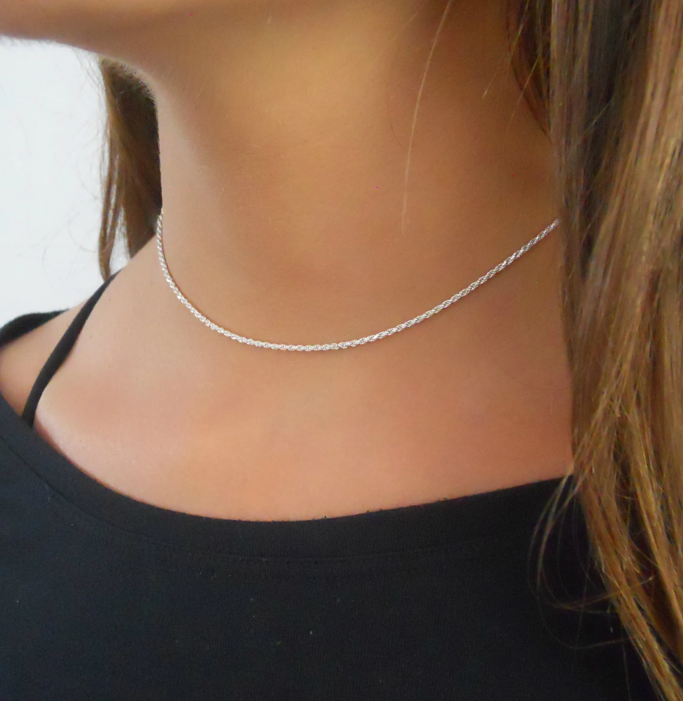 Silver Heart Frame Necklace