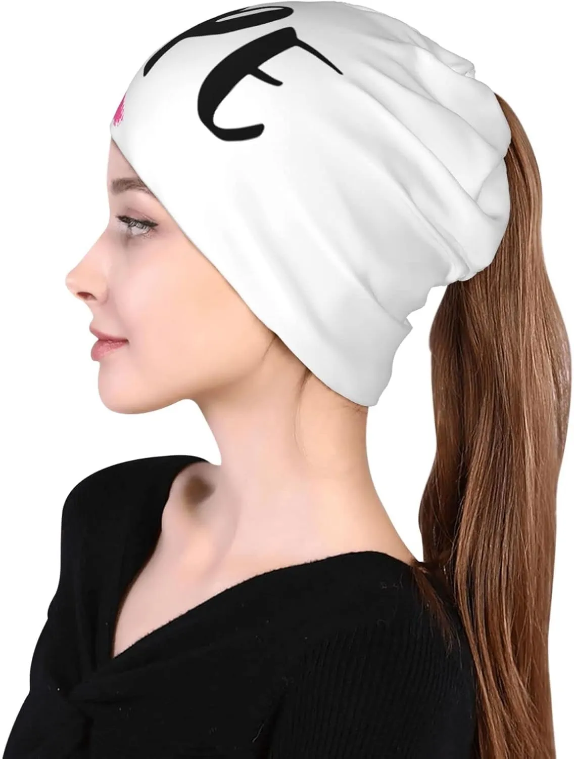 Skull Beanie Hat Baggy Slouchy Skull Chemo Beanies Cap Stretch Scarf Head Wrap Hip Hop Hats for Men Women Winter