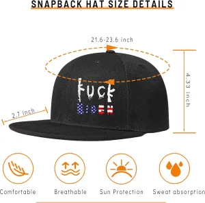 Skull Rose Hat Horror Skeletons Hand Cap Adjustable Snapback Hat for Men Flat Bill Baseball Cap for Boys Snap Backpack Cool