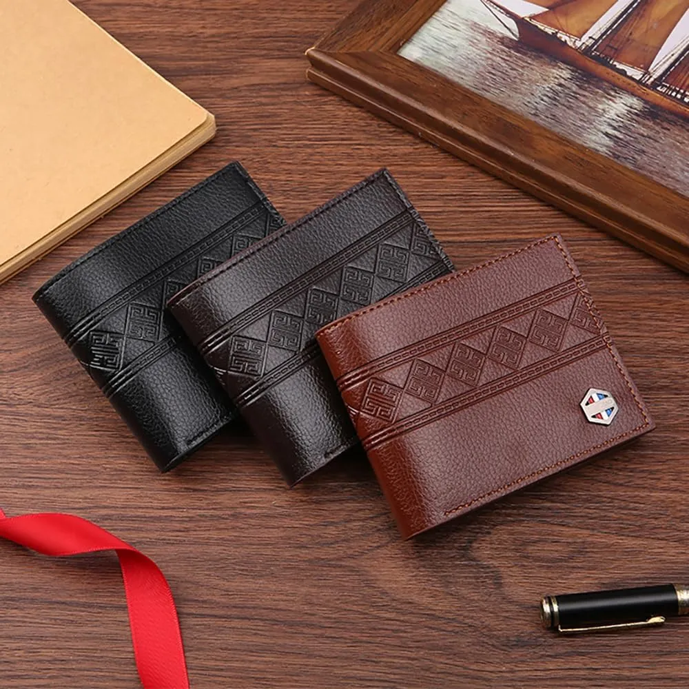 Slim Wallet for Men with Money Clip, Minimalist Wallet, Bifold Mens Wallets with Credit Card Holder, PU Leather Men's Wallet with Coin Purse, Carteras Para Hombres (Black 1)
