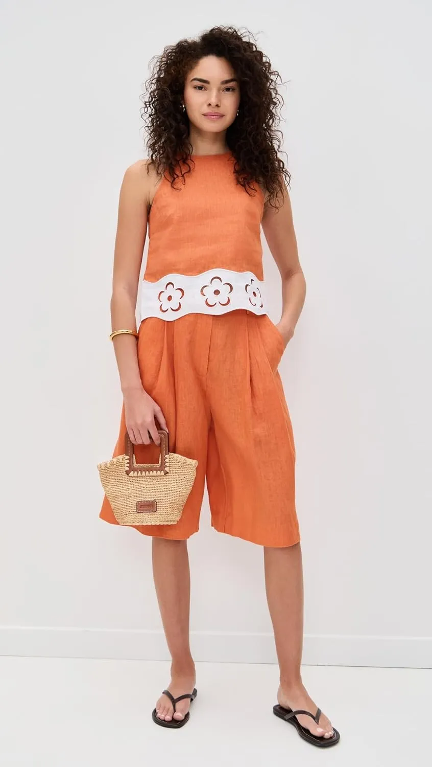 STAUD Women's Cruz Linen Shorts