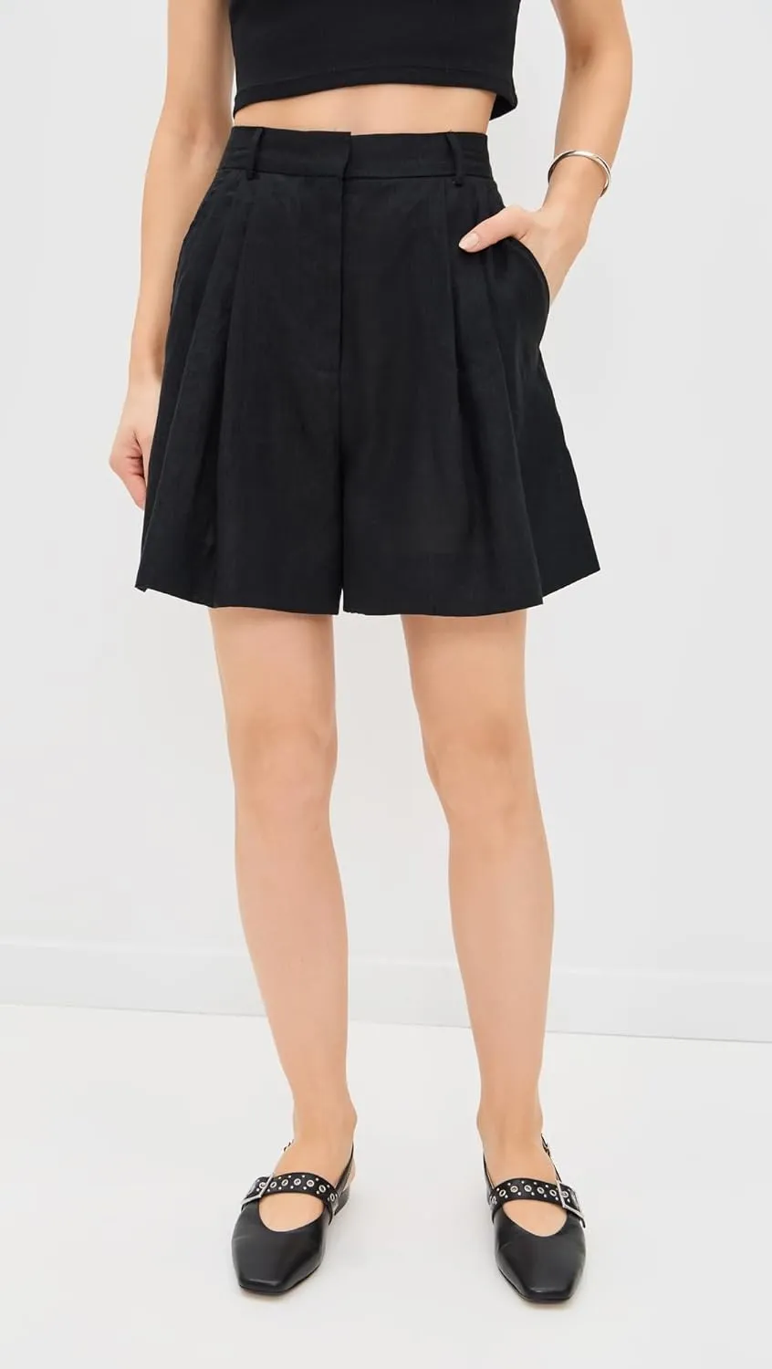 STAUD Women's Cruz Linen Shorts