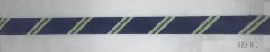 The Meredith Collection 174 Stripe 3-2-3 Navy/Khaki Belt