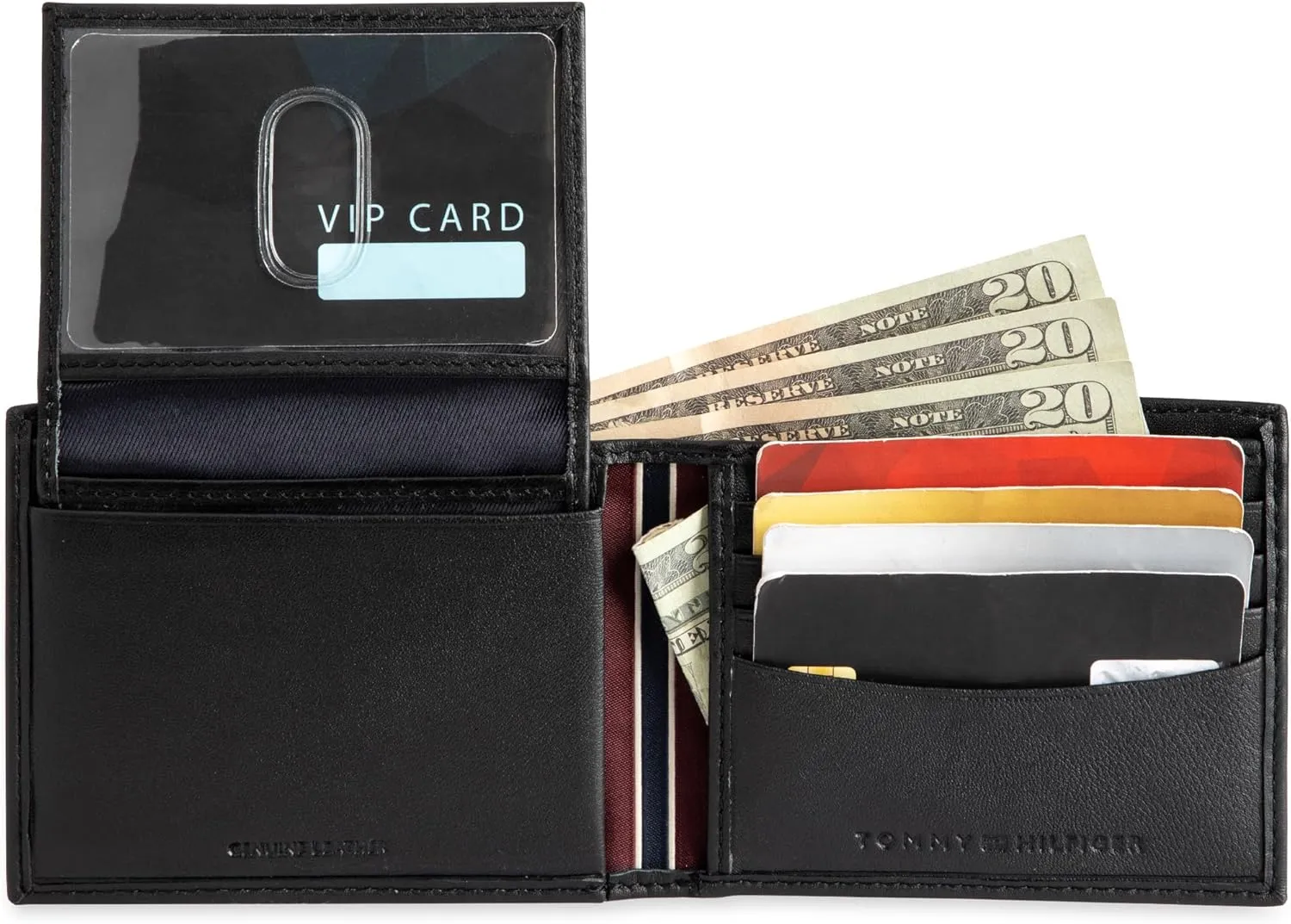 Tommy Hilfiger Men's Passcase Wallet with Removable ID Window