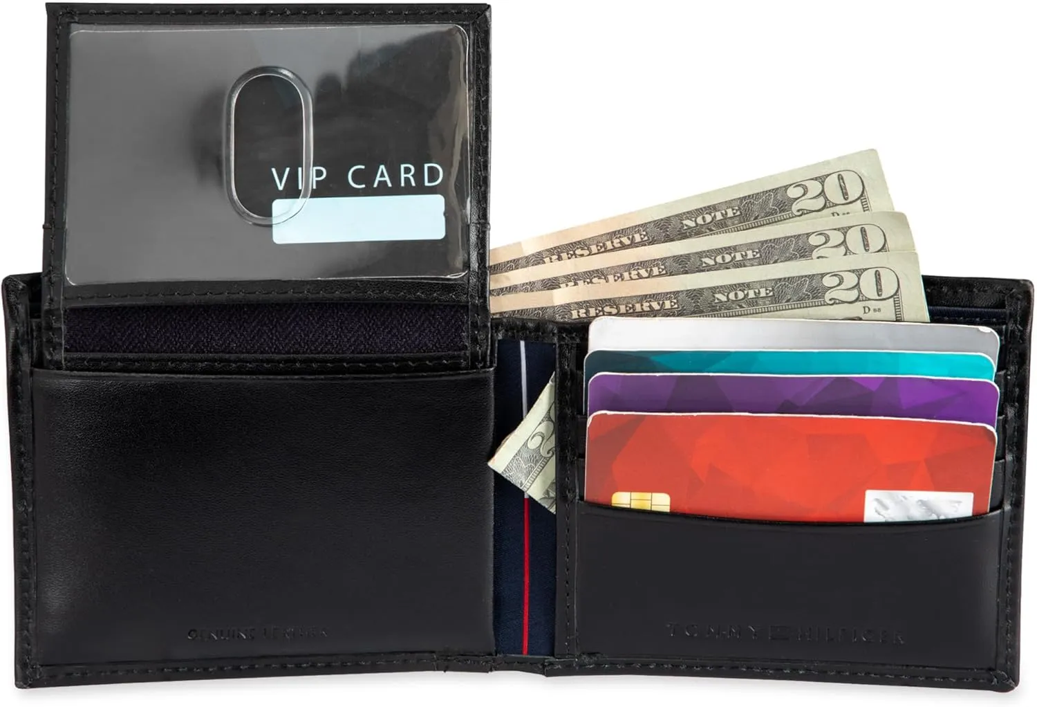 Tommy Hilfiger Men's Passcase Wallet with Removable ID Window