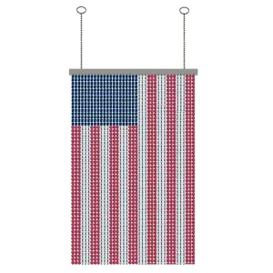 United States Flag Designed with Genuine Magnificent crystals 24" x 48"