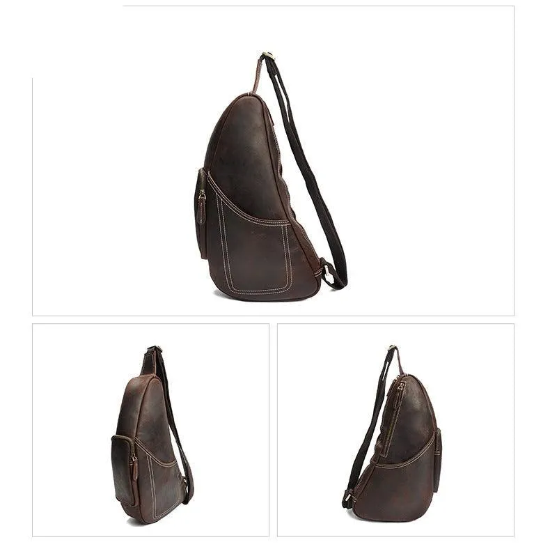 Vintage Genuine Leather Crossbody Sling Shoulder Bag