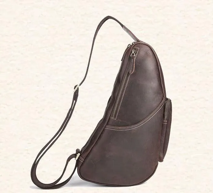 Vintage Genuine Leather Crossbody Sling Shoulder Bag