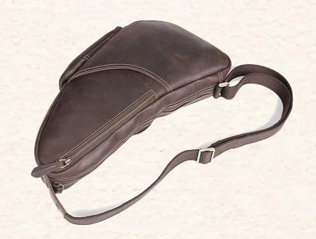 Vintage Genuine Leather Crossbody Sling Shoulder Bag