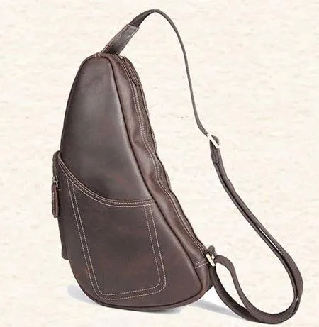 Vintage Genuine Leather Crossbody Sling Shoulder Bag