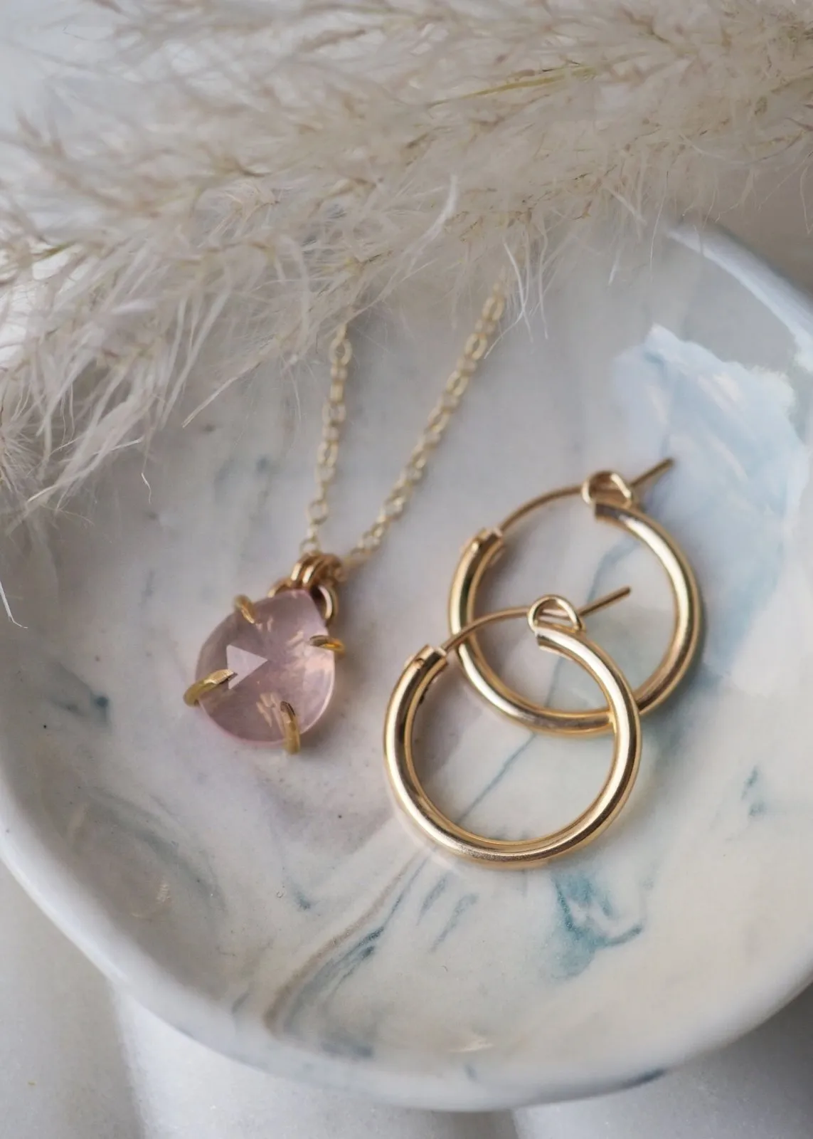 Virgo Necklace - Rose Quartz