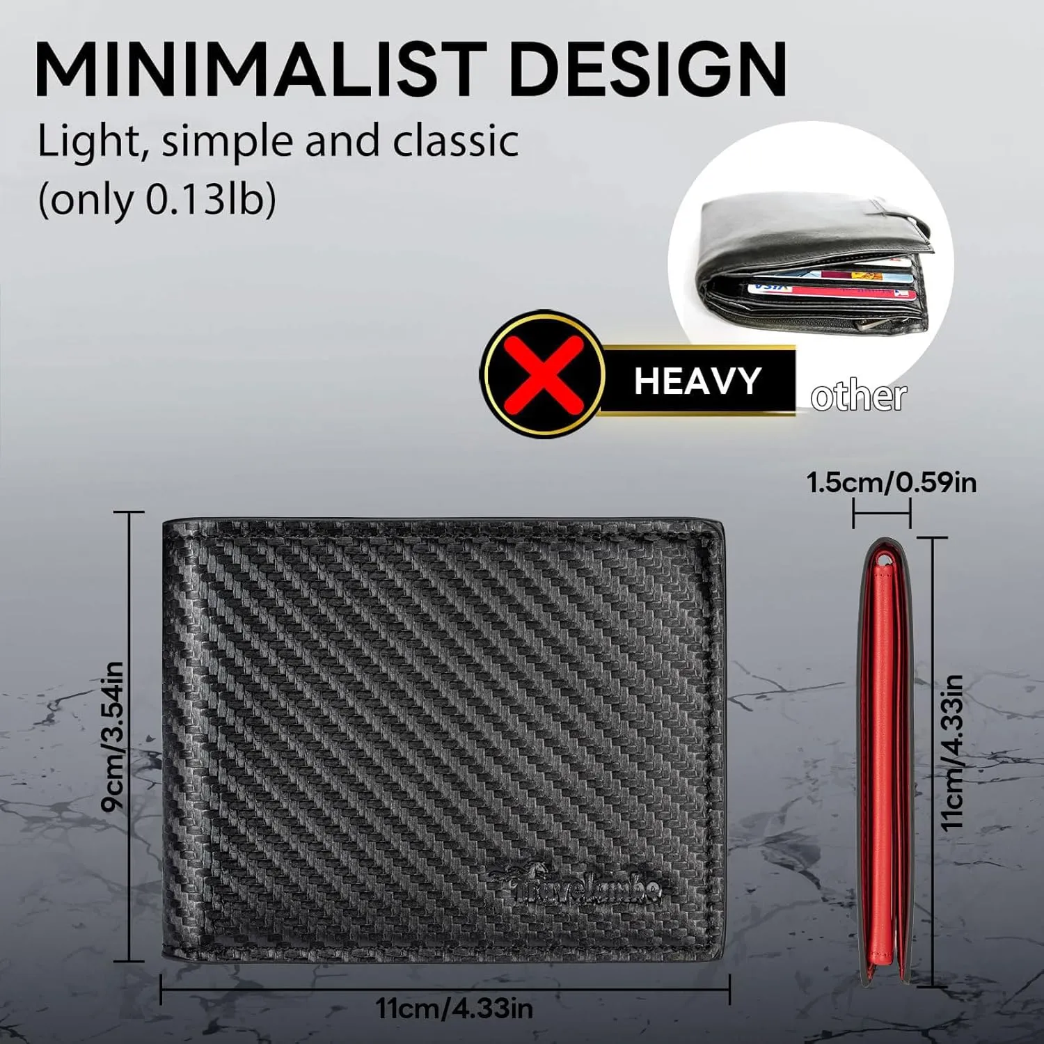 Wallet for Men, Premium Classic Mens Wallet Minimalist Slim Bifold Wallet, RFID Blocking Wallet with 10 Credit Card, 2 ID Window and 2 Cash Slots, Leather Compact Wallet, Front Pocket Card Holder