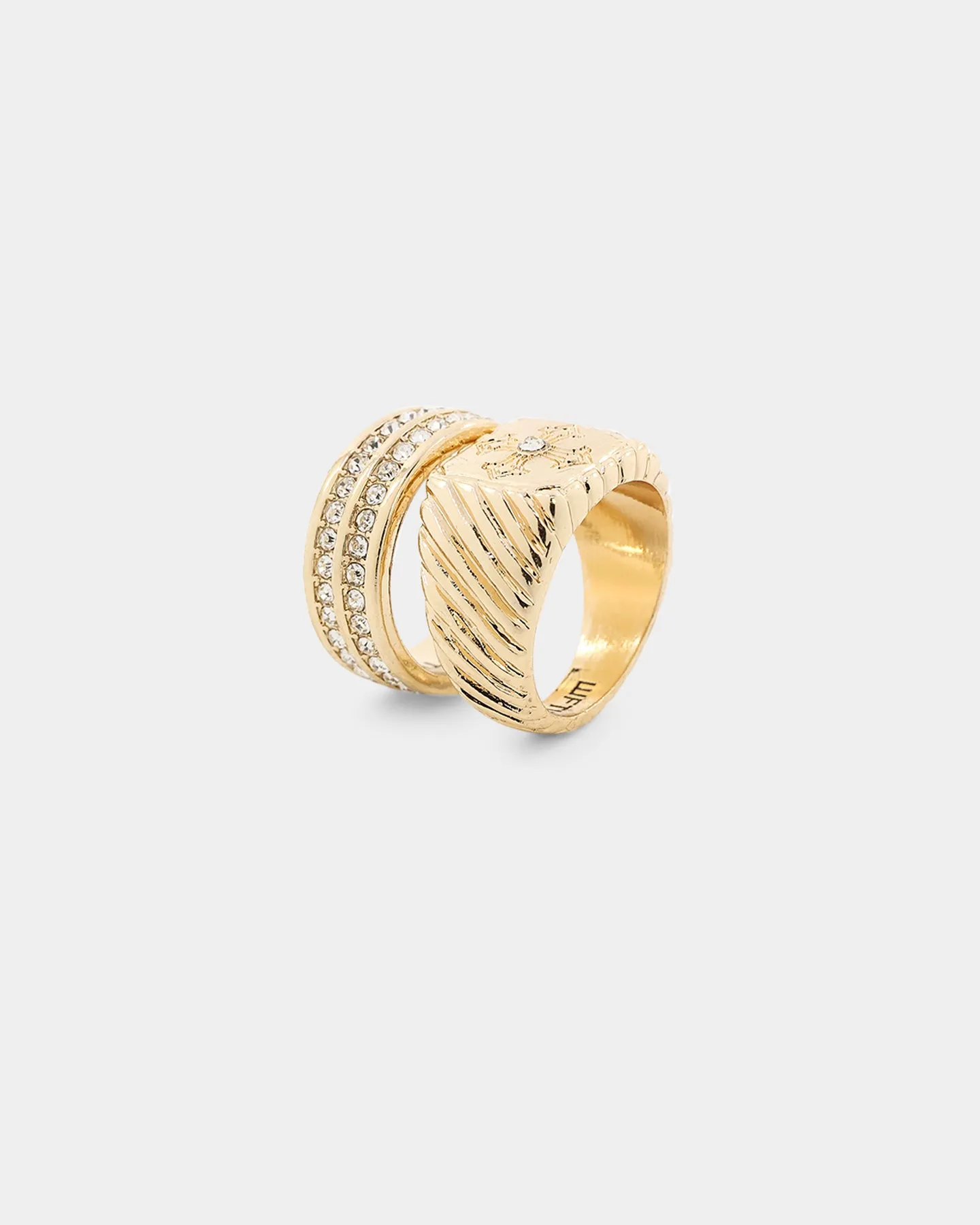 Wild for the Weekend Scripted Crystal Ring Pack Gold