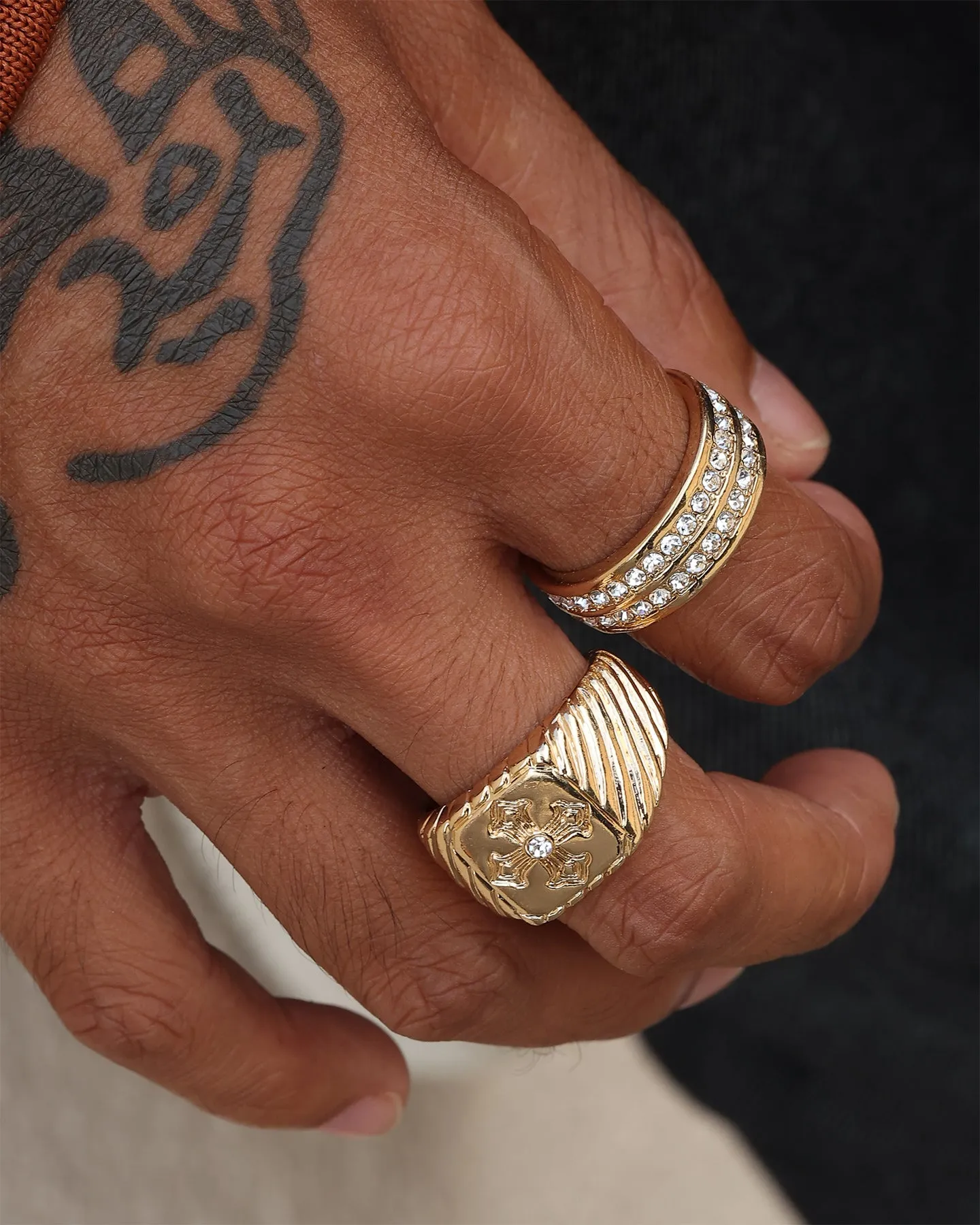 Wild for the Weekend Scripted Crystal Ring Pack Gold