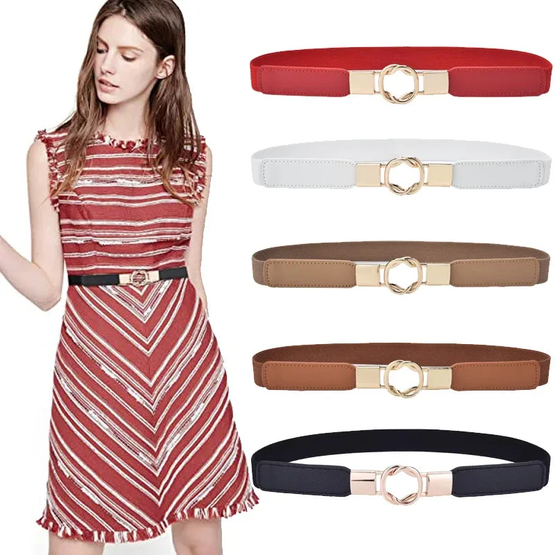Women Skinny Stretchy Waist Belt f