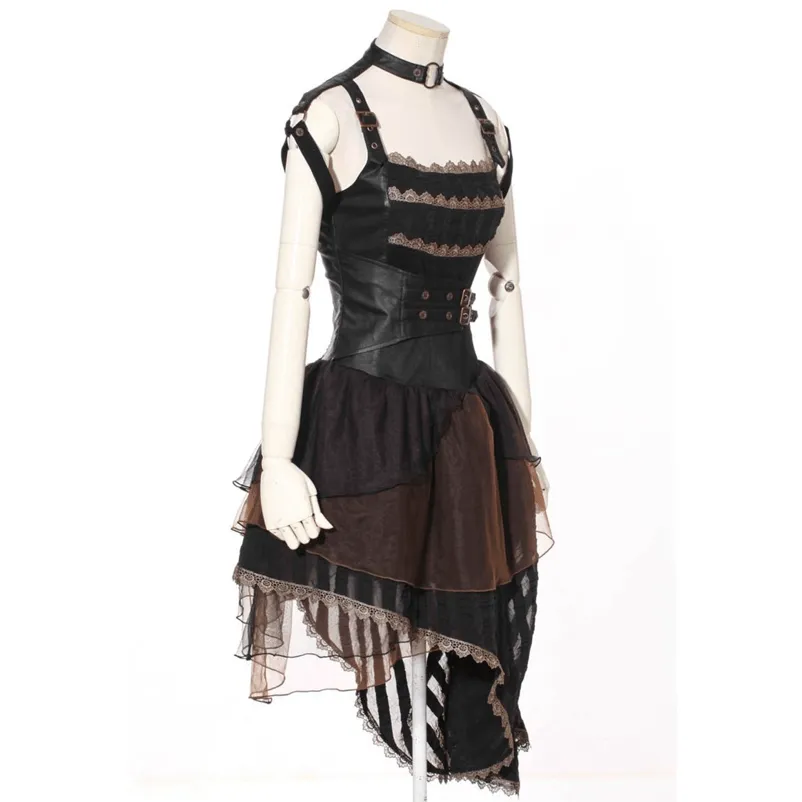 Women's Asymmetric Steampunk Dress