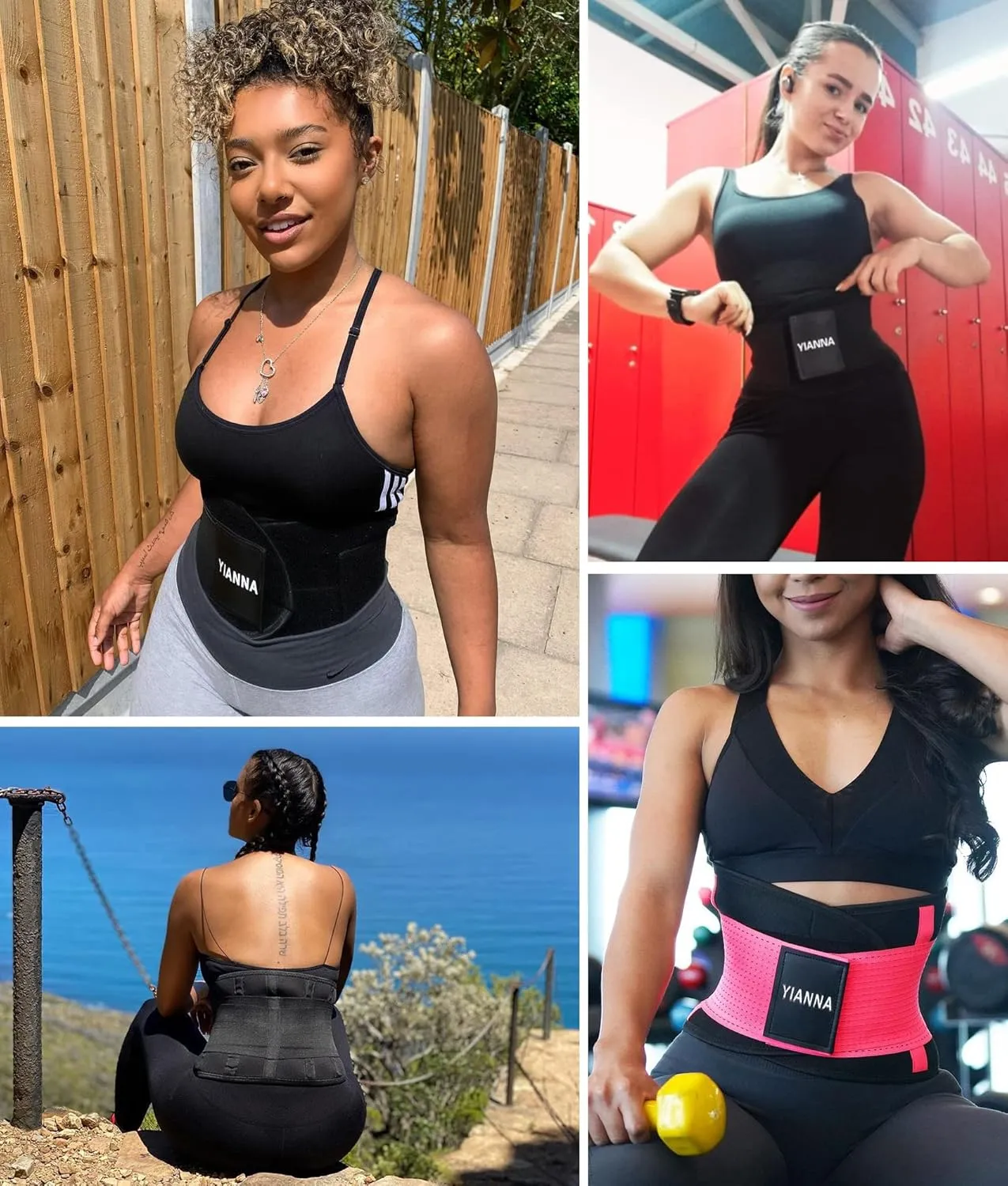 YIANNA Waist Trainer Belt for Women Waist Trimmer Weight Loss Workout Fitness Back Support Belts