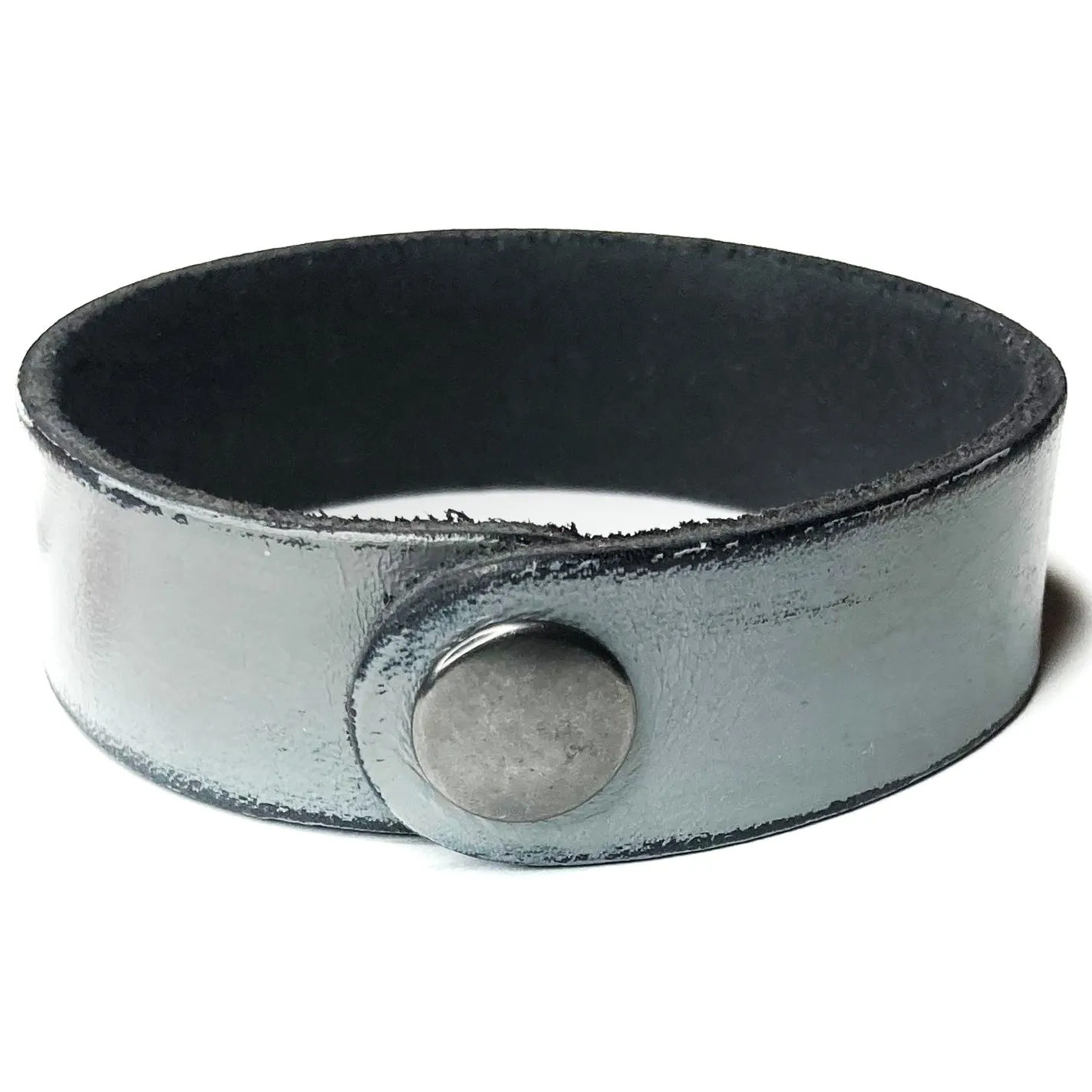 ZEN Stamped Bracelet - Distressed Grey/Gold