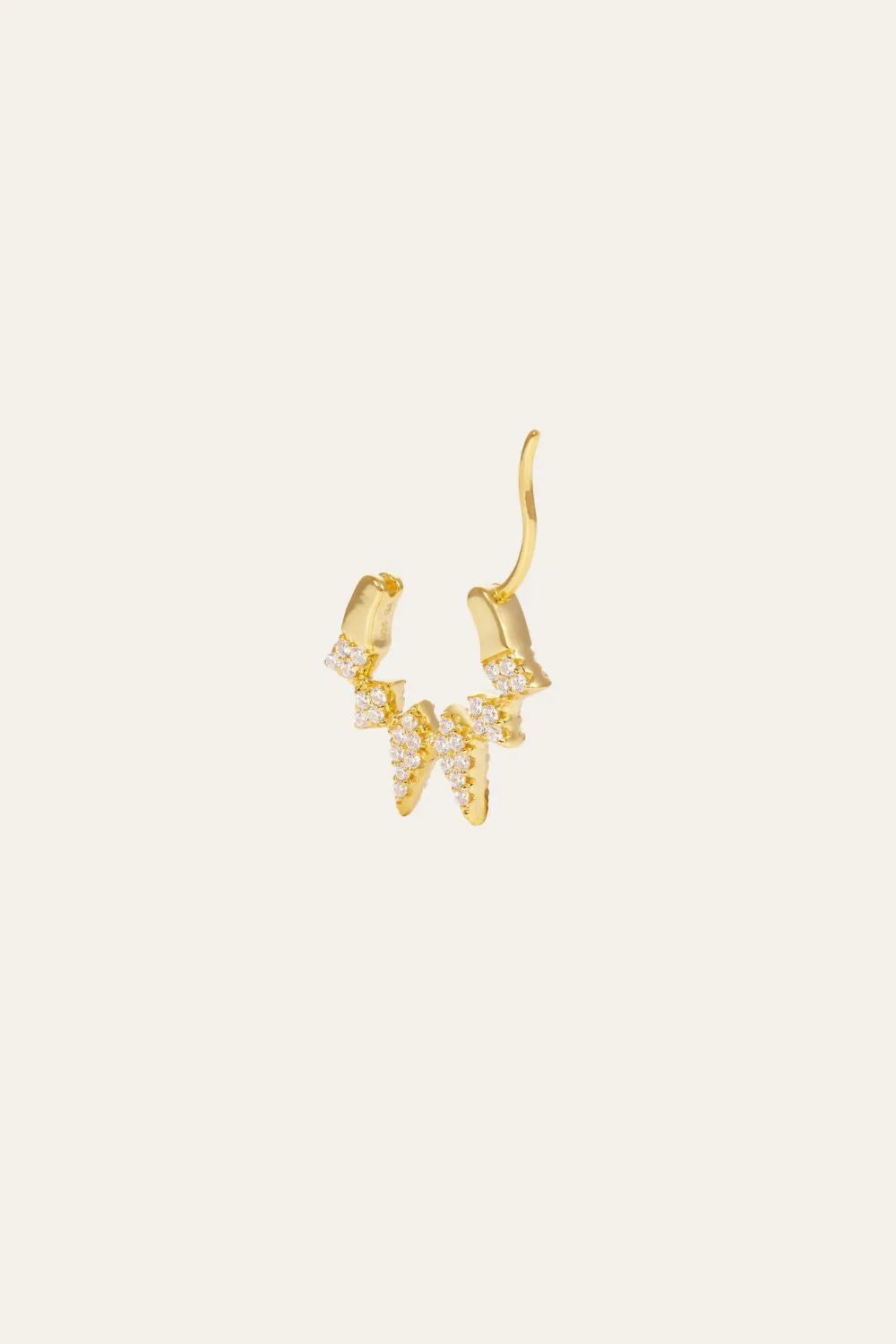 Ziggy gold vermeil huggie